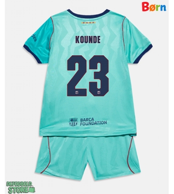 Barcelona Jules Kounde #23 Replika Babytøj Tredje sæt Børn 2026-27 Kortærmet (+ Korte bukser)